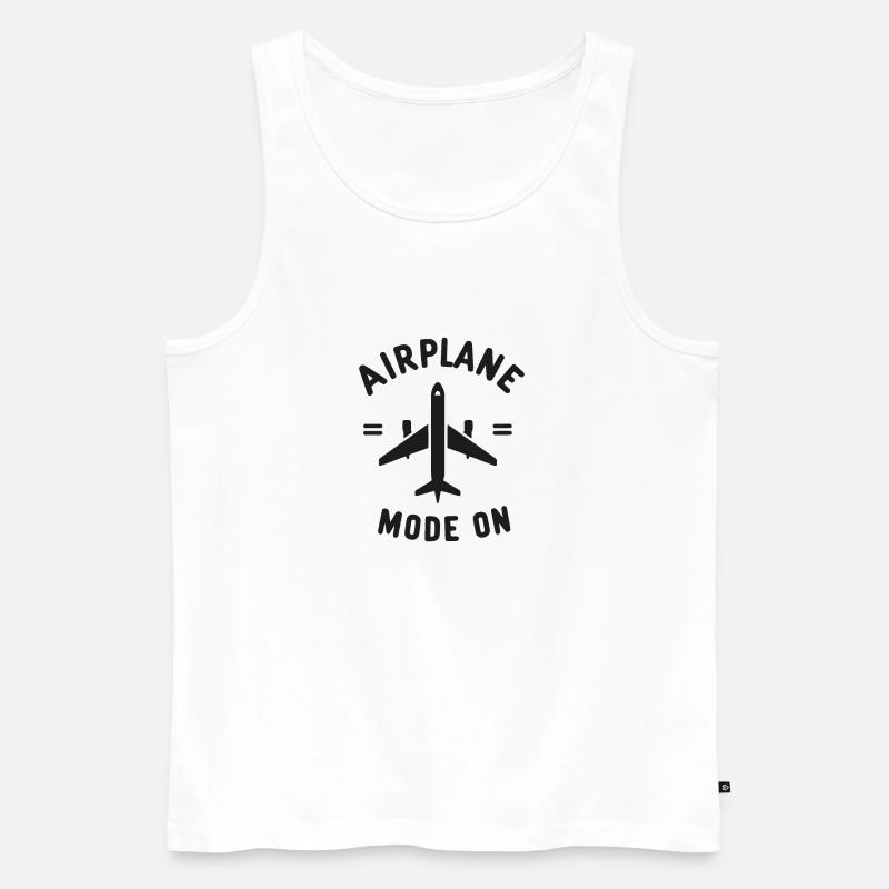 Flugzeugmodus Ein - Männer Premium Bio Tank Top - Weiß