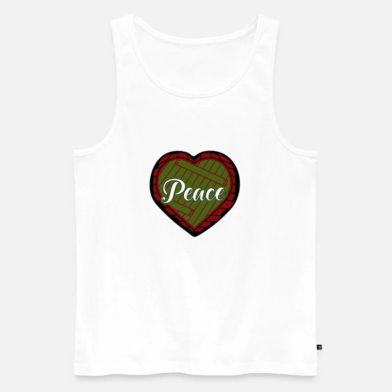 FRIEDE - Männer Premium Bio Tank Top - Weiß
