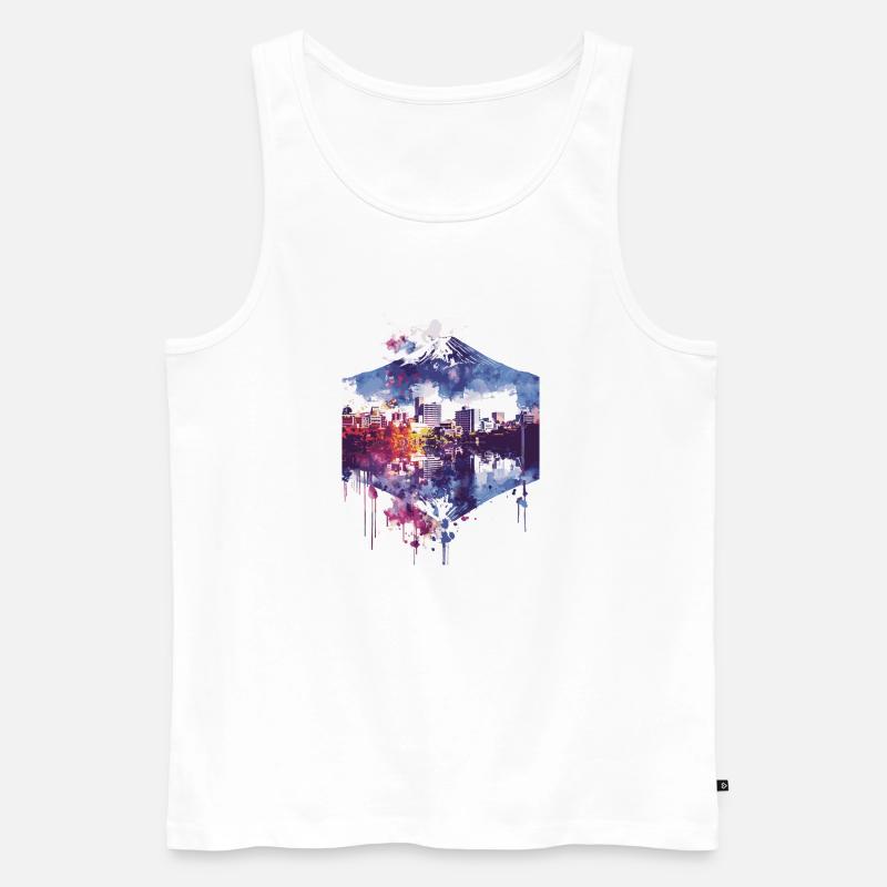 Beppu - Männer Premium Bio Tank Top - Weiß