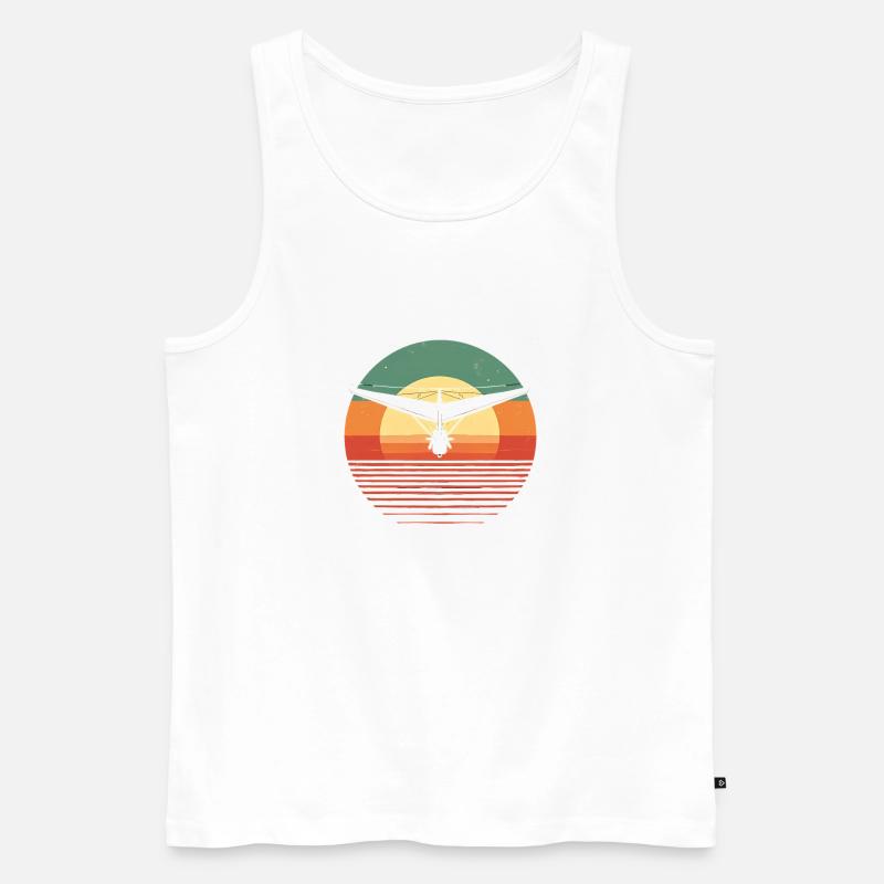 Oldtimer Hängegleiter - Männer Premium Bio Tank Top - Weiß