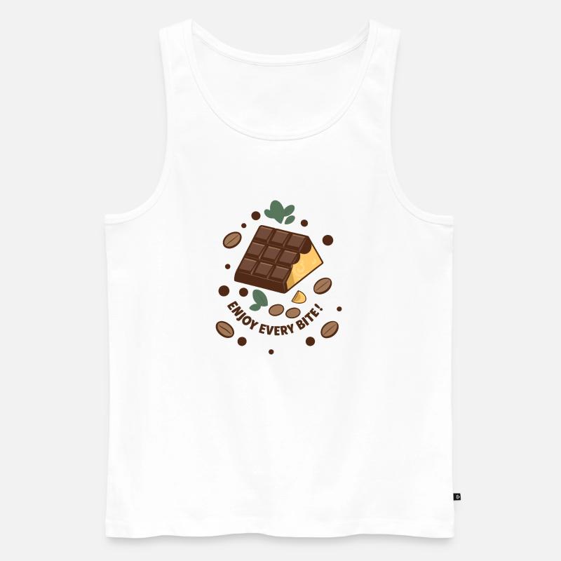TAFELN SCHOKOLADE - Männer Premium Bio Tank Top - Weiß
