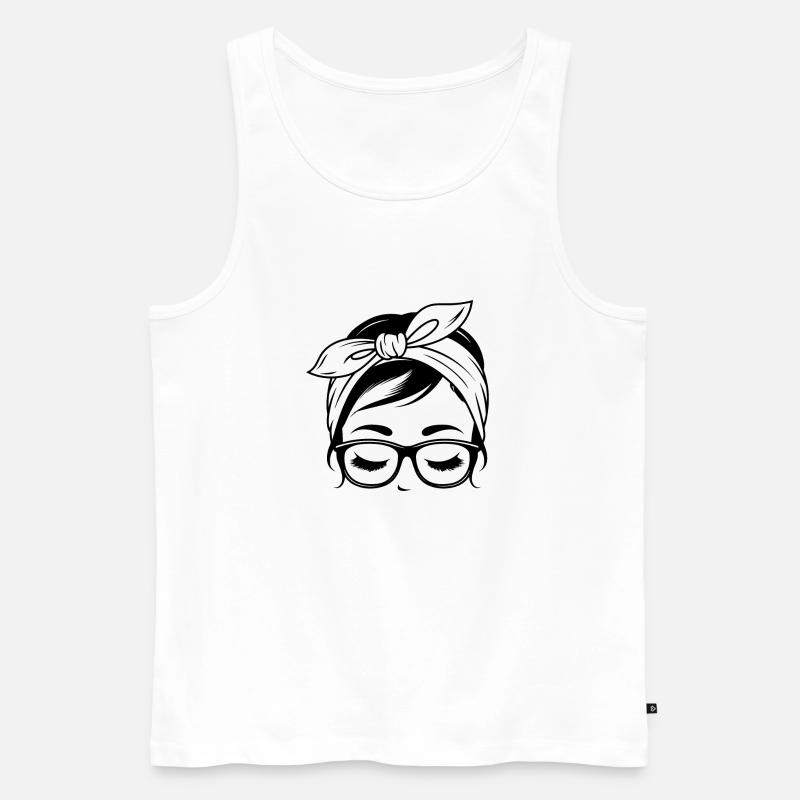 SÜSSES MÄDCHEN - Männer Premium Bio Tank Top - Weiß