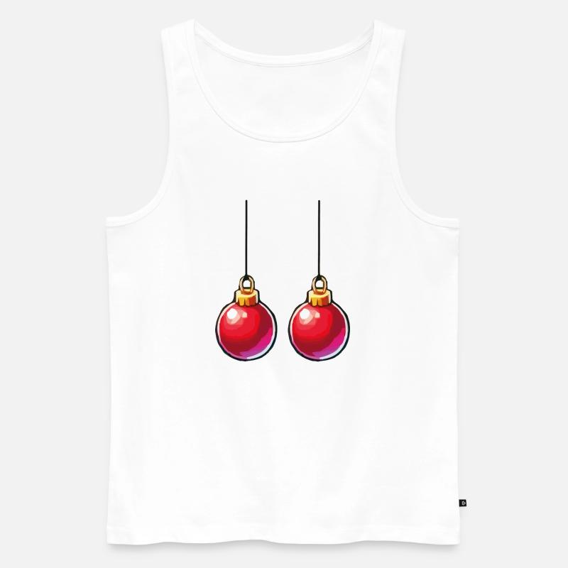 Weihnachtskugel - Männer Premium Bio Tank Top - Weiß