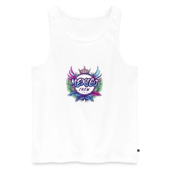 Mexiko Crew Bunt - Männer Premium Bio Tank Top - Weiß - Vorne - Michal (187cm)