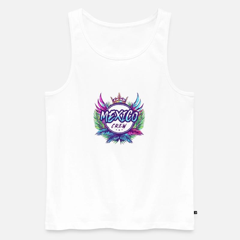 Mexiko Crew Bunt - Männer Premium Bio Tank Top - Weiß