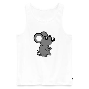 Mouse Mouse Cute Little Rat Rodent Friendly - Men's Premium Organic Tank Top - white - Front - Michal (187cm)