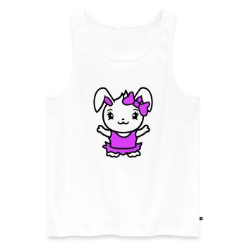 Bunny Girl Pretty Bow Woman Bunny Cute Small - Men's Premium Organic Tank Top - white - Front - Michal (187cm)