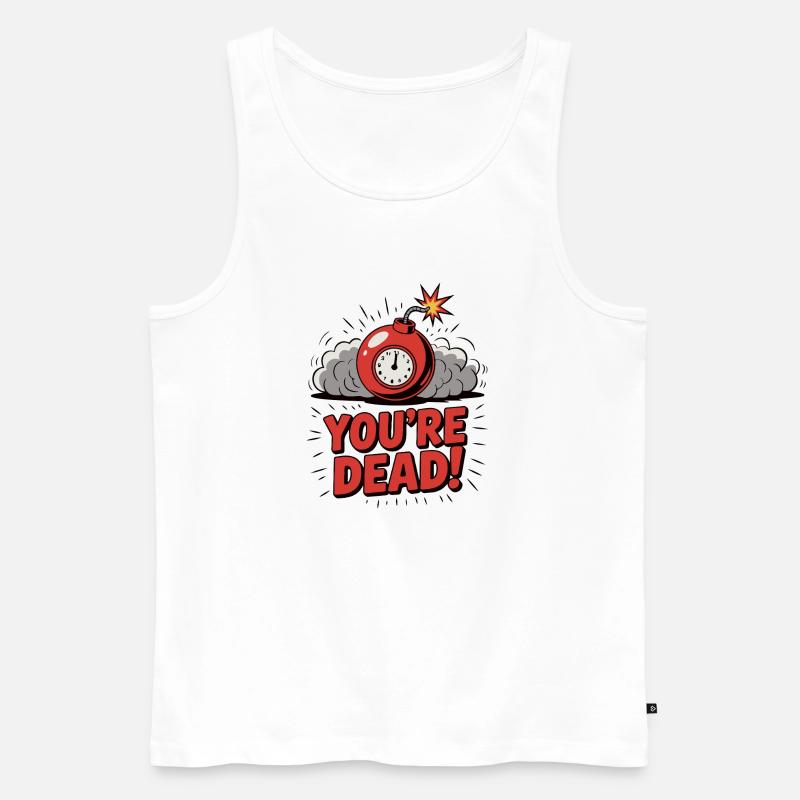 DU BIST TOT - Männer Premium Bio Tank Top - Weiß