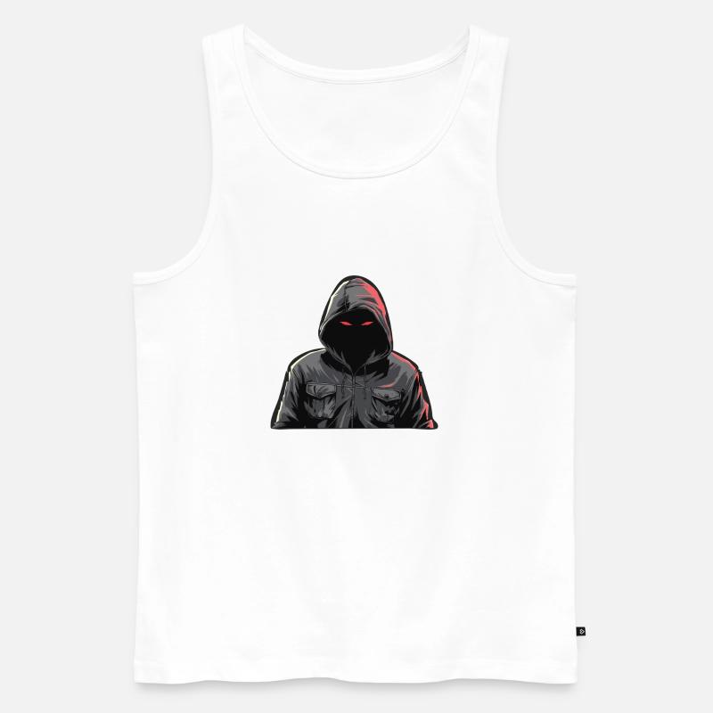 MYSTERIÖSER MANN - Männer Premium Bio Tank Top - Weiß