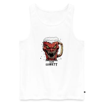 Team Llorett de mar Spanien Bier Club Party - Männer Premium Bio Tank Top - Weiß - Vorne - Michal (187cm)