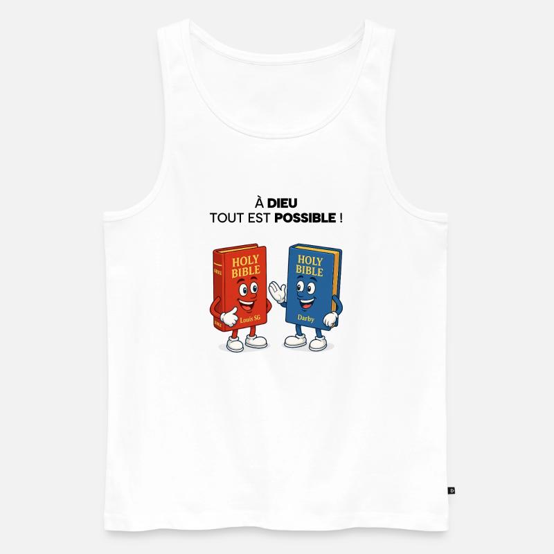 Bible T-Shirt - Men's Premium Organic Tank Top - white