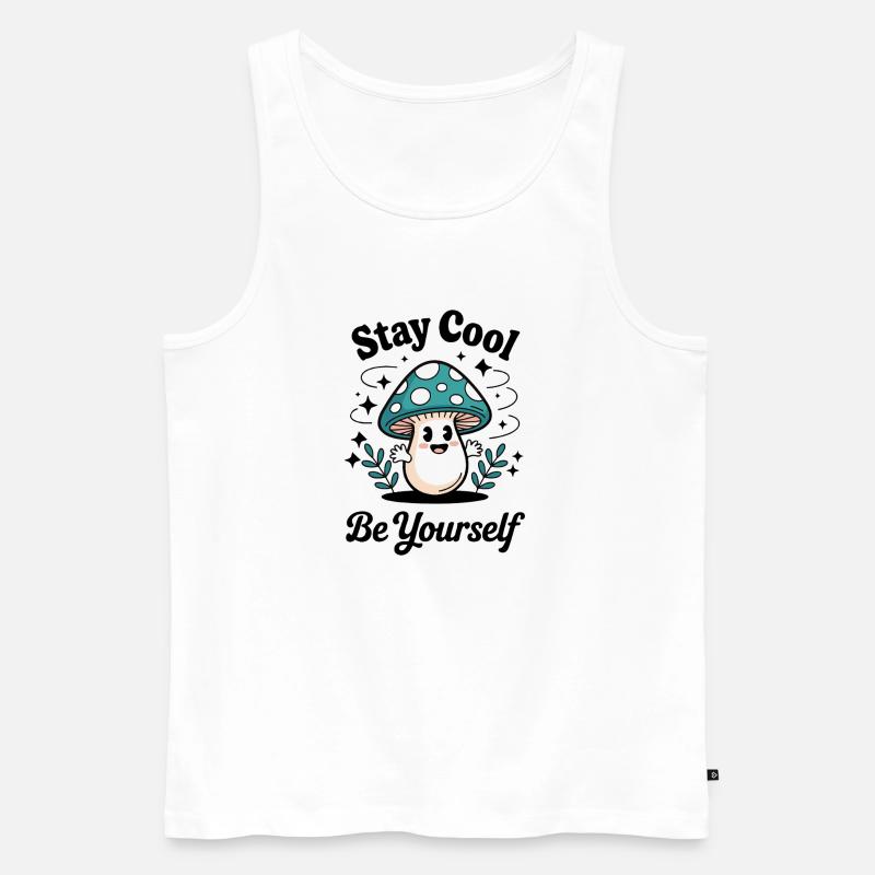 SEI DU SELBST - Männer Premium Bio Tank Top - Weiß