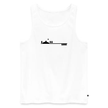 Savoie paysage montagnes - Débardeur bio Premium Homme - blanc - Devant - AI Model Male 178 light (178cm)