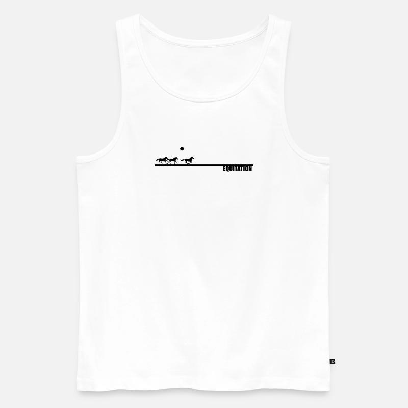 Reiten Sonne - Männer Premium Bio Tank Top - Weiß