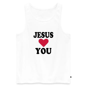 Jesus - Débardeur bio Premium Homme - blanc - Devant - Michal (187cm)