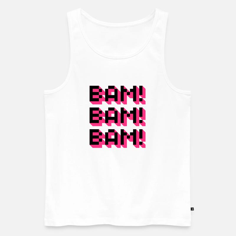 Bam! Bam! Bam! - Männer Premium Bio Tank Top - Weiß