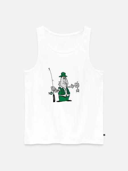 angeln witzig pech - Männer Premium Bio Tank Top - Weiß