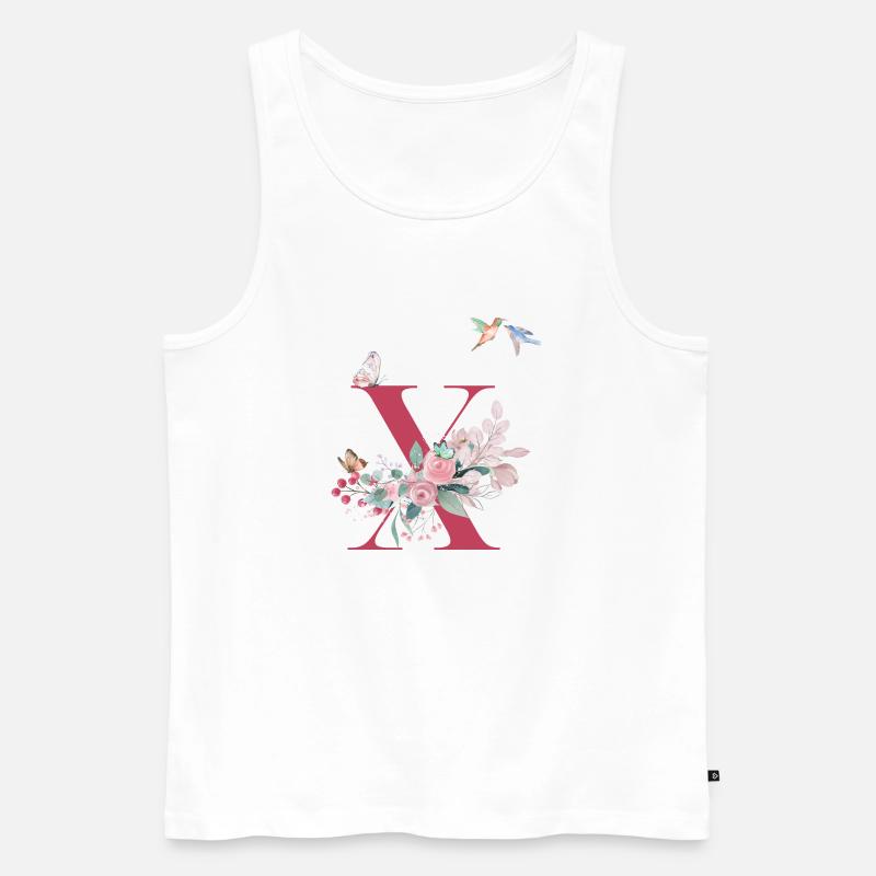 Brief x floral - Geschenkidee - Männer Premium Bio Tank Top - Weiß