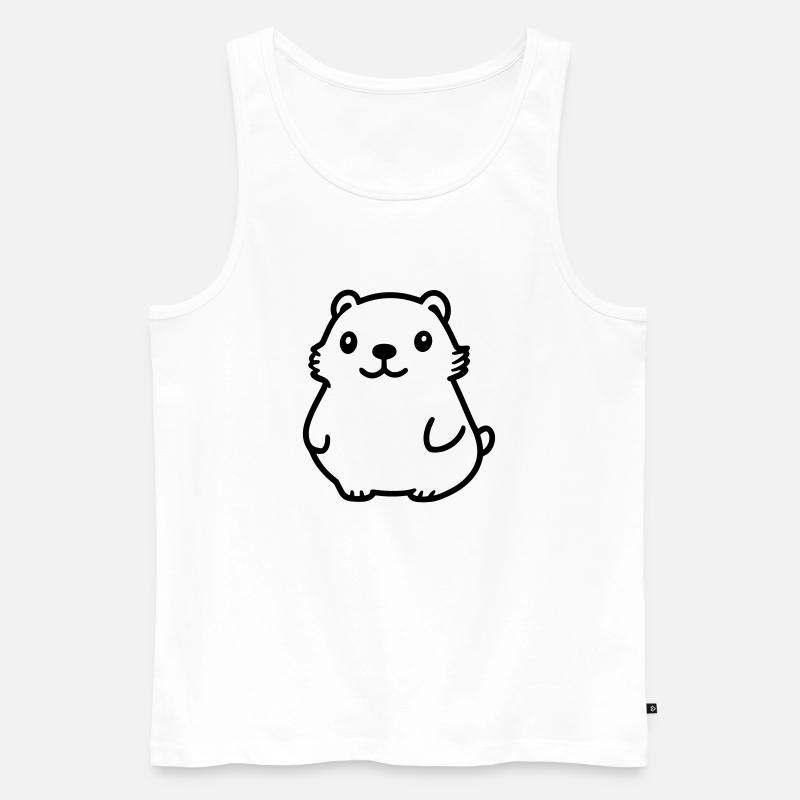 Murmeltier - Männer Premium Bio Tank Top - Weiß