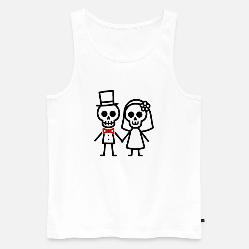 Hochzeit Ehepaar - Männer Premium Bio Tank Top - Weiß