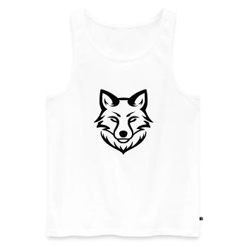 Fuchs - Männer Premium Bio Tank Top - Weiß - Vorne - AI Model Male 178 light (178cm)
