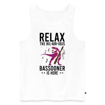 Fagottrohr für Fagottist und Fagottorchester - Männer Premium Bio Tank Top - Weiß - Vorne - AI Model Male 178 light (178cm)