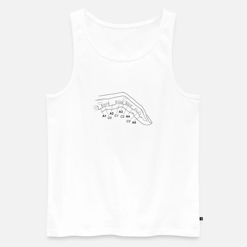 Crimp2 ohne Schrift - Männer Premium Bio Tank Top - Weiß