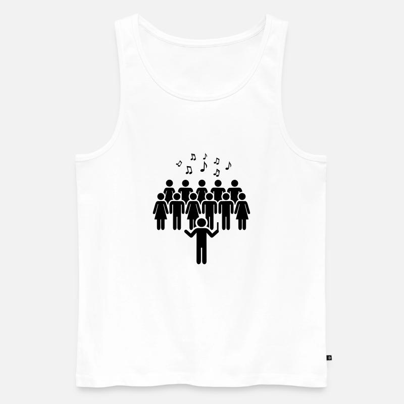 Chor - Männer Premium Bio Tank Top - Weiß