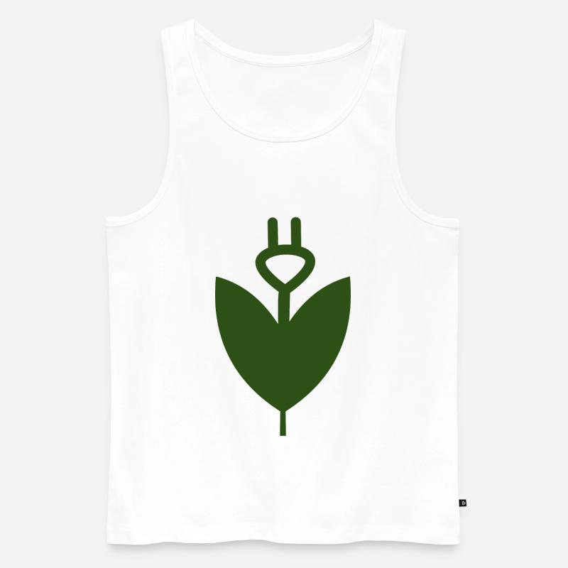Die Elektroblume - Männer Premium Bio Tank Top - Weiß