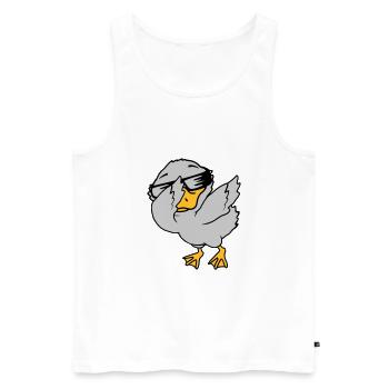 Dabbing Party Ducklings Cool - Men's Premium Organic Tank Top - white - Front - AI Model Male 178 light (178cm)
