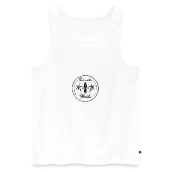 Retro Sarasota Florida Strand Surfen Fan Urlaub - Männer Premium Bio Tank Top - Weiß - Vorne - Michal (187cm)