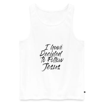 J'ai décidé de suivre Jésus T-shirt cadeau - Débardeur bio Premium Homme - blanc - Devant - Michal (187cm)