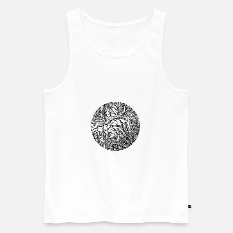 Tee Tree Mind Map - Men's Premium Organic Tank Top - white