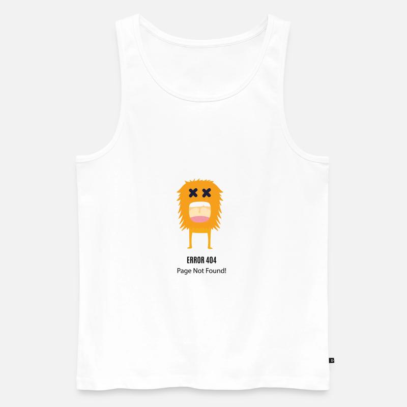 Error 404 - Männer Premium Bio Tank Top - Weiß