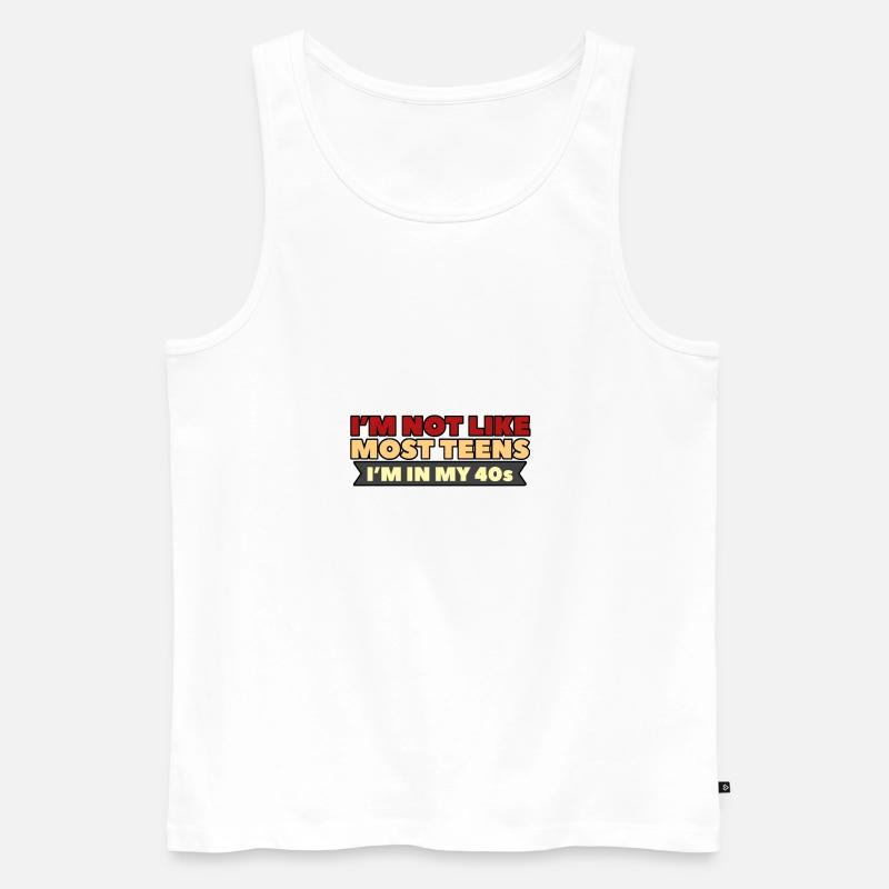 JUST GET OVER IT - Männer Premium Bio Tank Top - Weiß