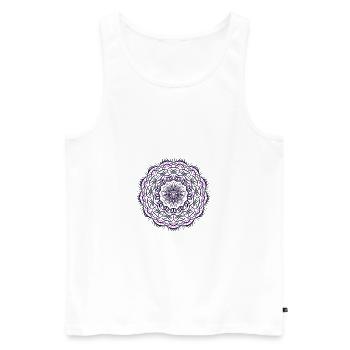 Mandala - Männer Premium Bio Tank Top - Weiß - Vorne - Michal (187cm)