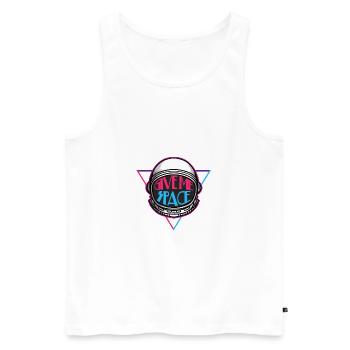 Space - space - space - space - saying - Men's Premium Organic Tank Top - white - Front - AI Model Male 178 light (178cm)
