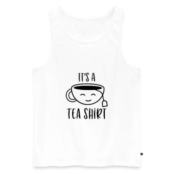 Its a Tea shirt - Männer Premium Bio Tank Top - Weiß - Vorne - AI Model Male 178 light (178cm)