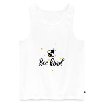 Bee kind sparkle - Männer Premium Bio Tank Top - Weiß - Vorne - AI Model Male 178 light (178cm)
