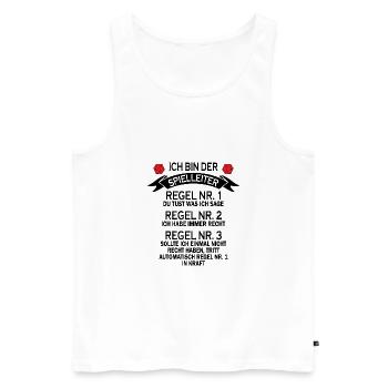 Spielleiter Rollenspiel Nerd Geek Geschenk - Männer Premium Bio Tank Top - Weiß - Vorne - Michal (187cm)