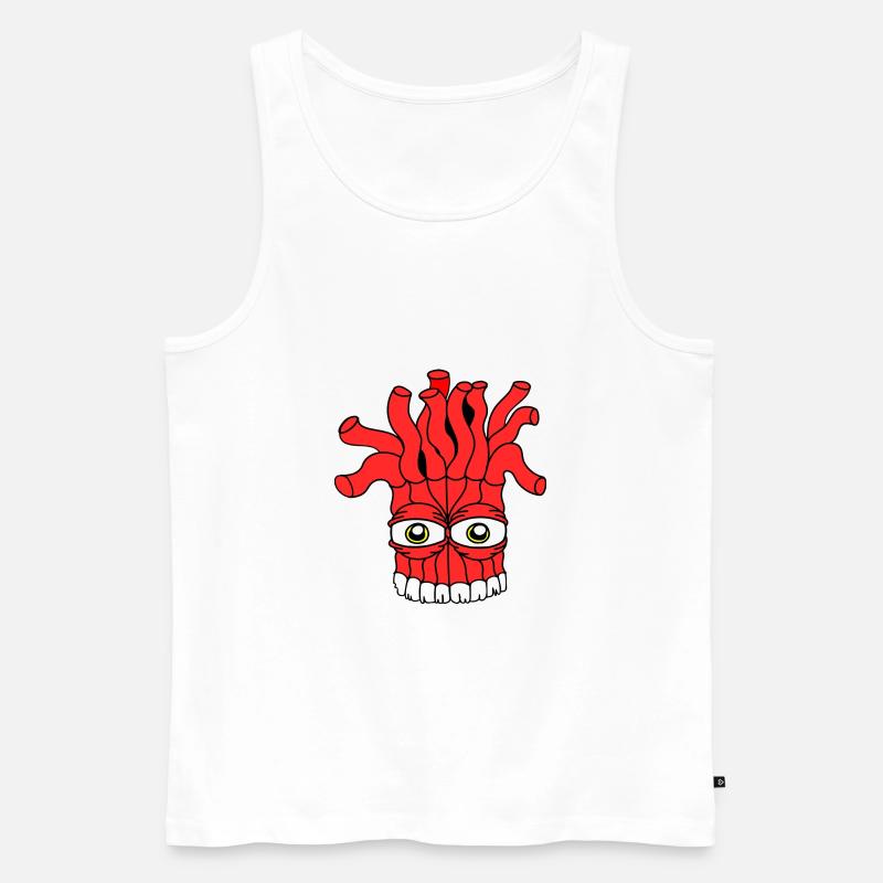 Wild Head - Männer Premium Bio Tank Top - Weiß
