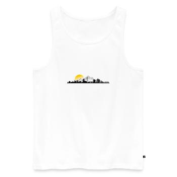 Skyline - München Berge - Männer Premium Bio Tank Top - Weiß - Vorne - Michal (187cm)