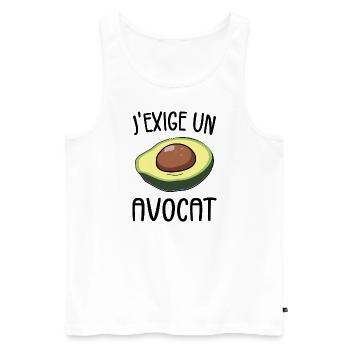 Ich verlange einen Anwalt - Humor-Wortspiel - Männer Premium Bio Tank Top - Weiß - Vorne - Michal (187cm)