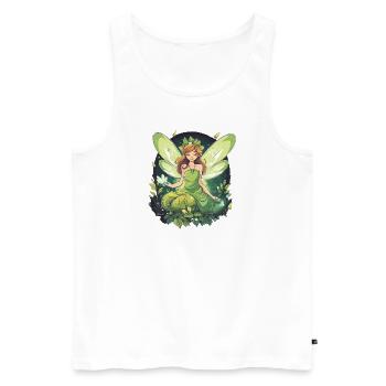 Wald Fee - Männer Premium Bio Tank Top - Weiß - Vorne - Michal (187cm)