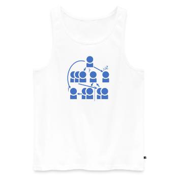 Verrücktes Organigramm - alles klar? - Männer Premium Bio Tank Top - Weiß - Vorne - AI Model Male 178 light (178cm)