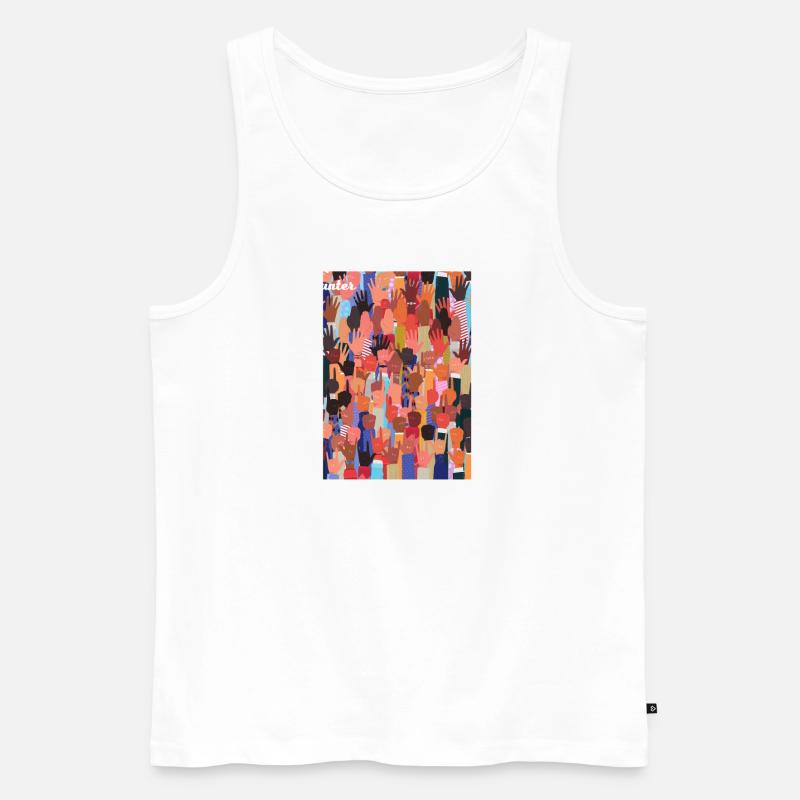 Lebe Bunter - Männer Premium Bio Tank Top - Weiß