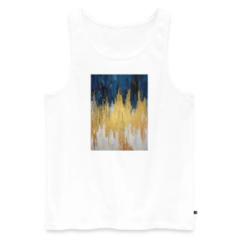 Starry - Männer Premium Bio Tank Top - Weiß - Vorne - Michal (187cm)
