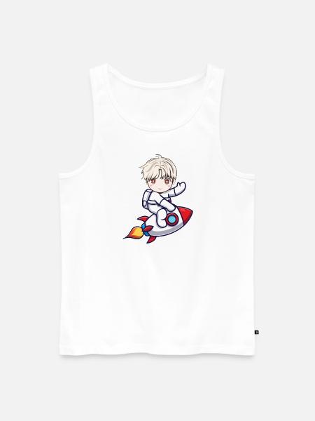 anime rocket designe - Männer Premium Bio Tank Top - Weiß