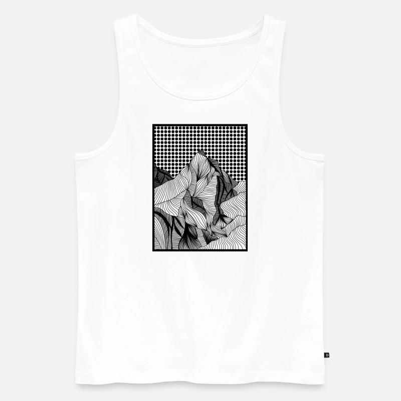 Geometric Mountains - Männer Premium Bio Tank Top - Weiß