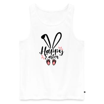 Joyeux lapin de Pâques - Débardeur bio Premium Homme - blanc - Devant - Michal (187cm)